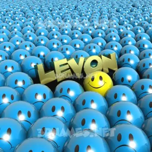 levon in Special Smileys style - 3D name wallpaper
