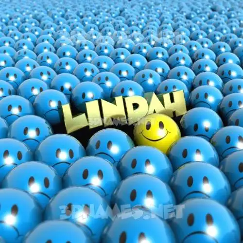 lindah in Special Smileys style - 3D name wallpaper