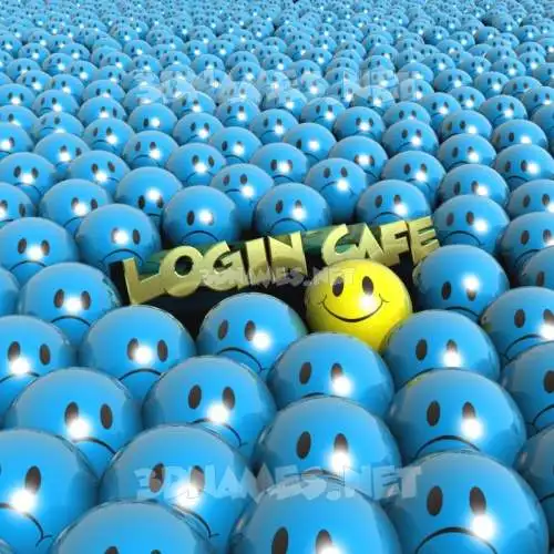 login cafe in Special Smileys style - 3D name wallpaper