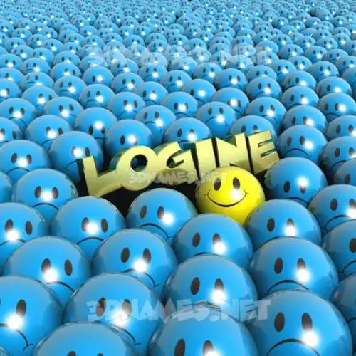 logine in Special Smileys style - 3D name wallpaper