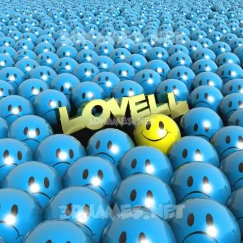 lovell in Special Smileys style - 3D name wallpaper