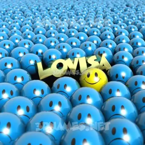 lovisa in Special Smileys style - 3D name wallpaper