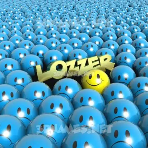 lozzer in Special Smileys style - 3D name wallpaper