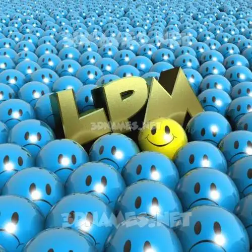 lpm in Special Smileys style - 3D name wallpaper