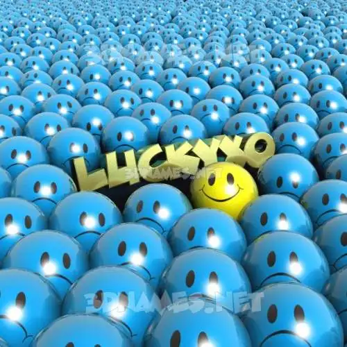 luckyxo in Special Smileys style - 3D name wallpaper