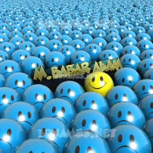 m.babar alam in Special Smileys style - 3D name wallpaper