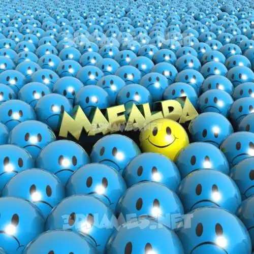 mafalda in Special Smileys style - 3D name wallpaper