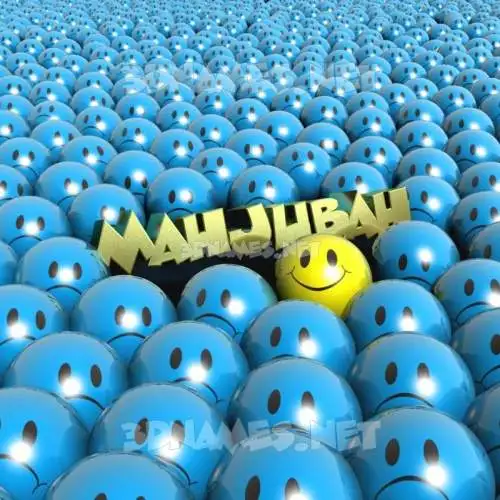 mahjubah in Special Smileys style - 3D name wallpaper