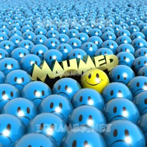 mahmed in Special Smileys style - 3D name wallpaper
