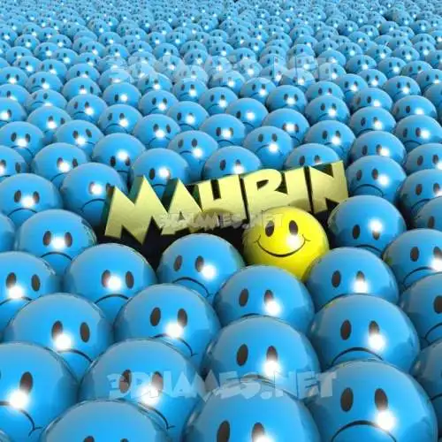 mahrin in Special Smileys style - 3D name wallpaper