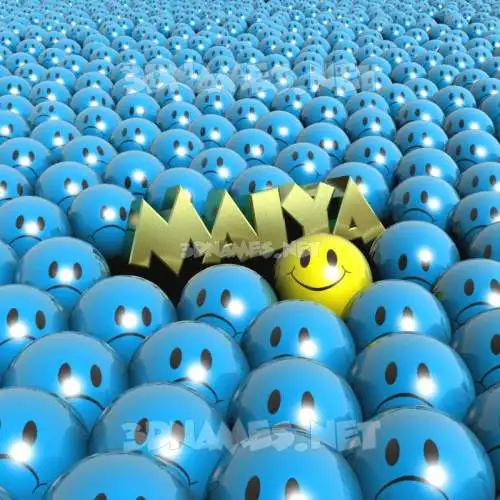 maiya in Special Smileys style - 3D name wallpaper