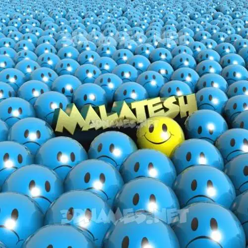 malatesh in Special Smileys style - 3D name wallpaper