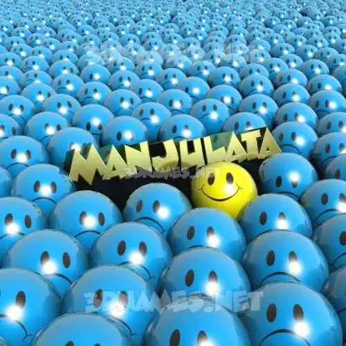 manjulata in Special Smileys style - 3D name wallpaper