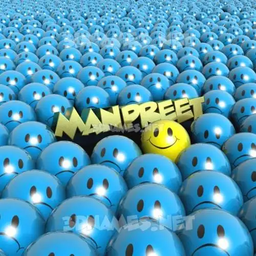 manpreet in Special Smileys style - 3D name wallpaper