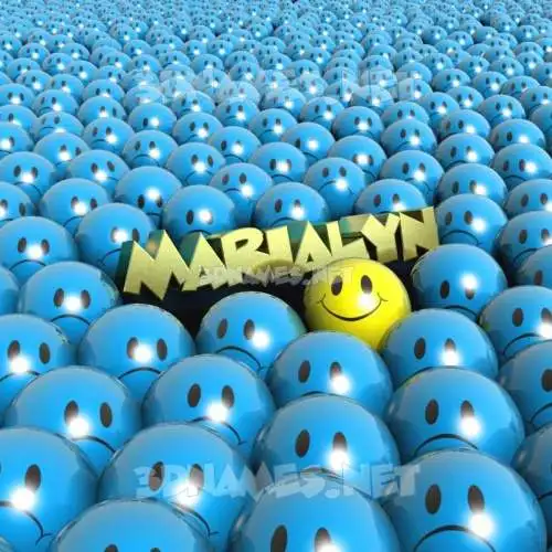 marialyn in Special Smileys style - 3D name wallpaper