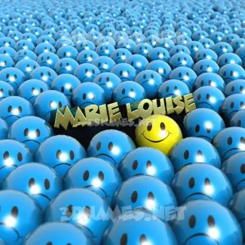 marie louise in Special Smileys style - 3D name wallpaper