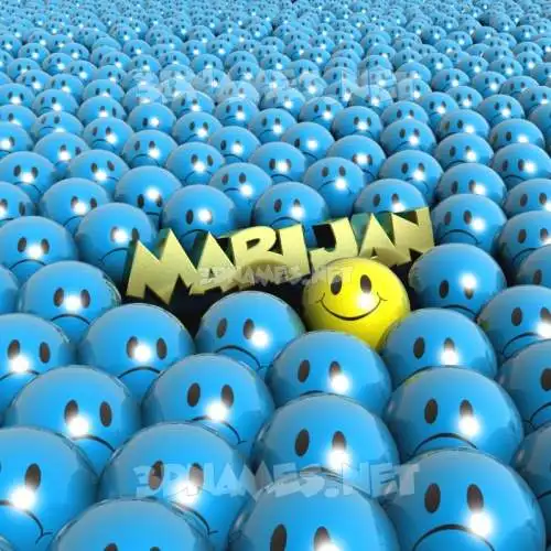 marijan in Special Smileys style - 3D name wallpaper