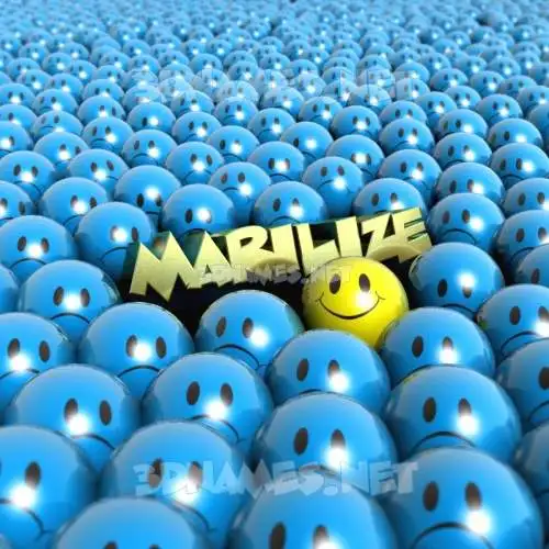 marilize in Special Smileys style - 3D name wallpaper