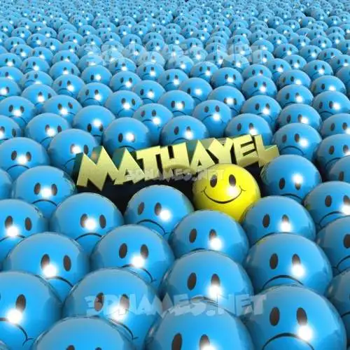 mathayel in Special Smileys style - 3D name wallpaper