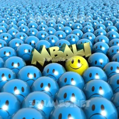 mbali in Special Smileys style - 3D name wallpaper
