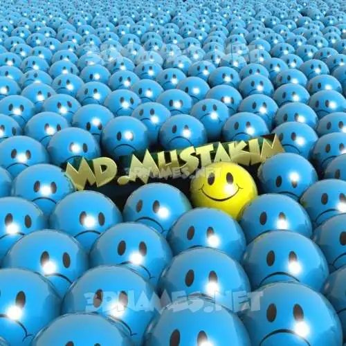 md.mustakim in Special Smileys style - 3D name wallpaper