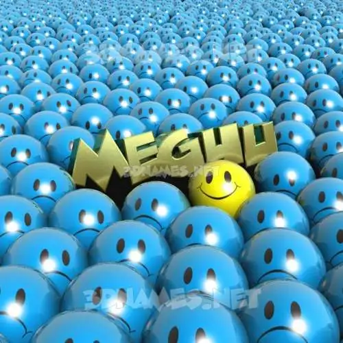 meghu in Special Smileys style - 3D name wallpaper