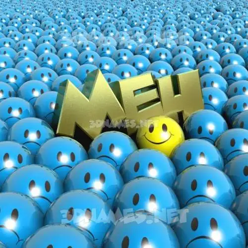 meh in Special Smileys style - 3D name wallpaper
