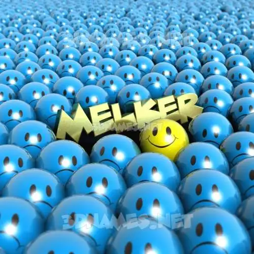 melker in Special Smileys style - 3D name wallpaper
