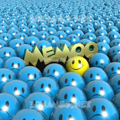 memoo in Special Smileys style - 3D name wallpaper