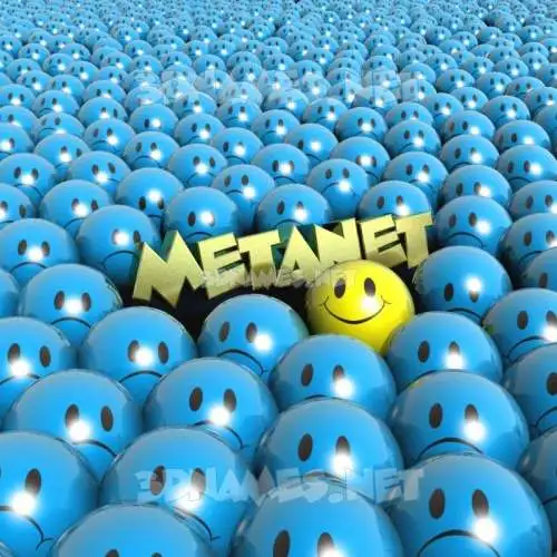 metanet in Special Smileys style - 3D name wallpaper