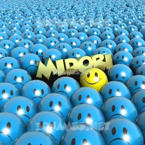 midori in Special Smileys style - 3D name wallpaper