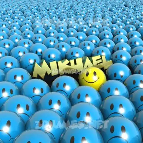 mikhael in Special Smileys style - 3D name wallpaper