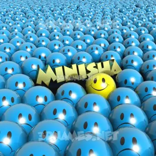 minisha in Special Smileys style - 3D name wallpaper