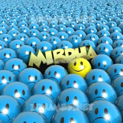 mirdha in Special Smileys style - 3D name wallpaper