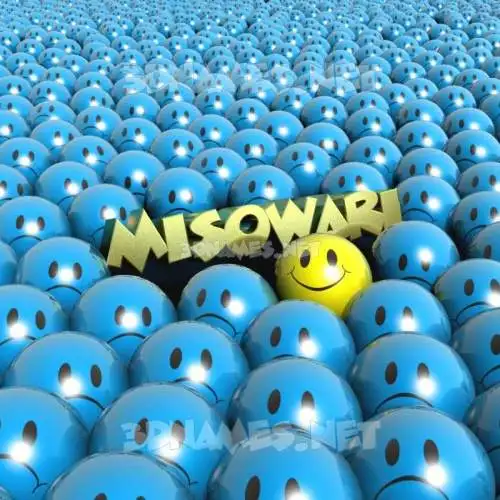 misowari in Special Smileys style - 3D name wallpaper