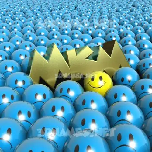 mkm in Special Smileys style - 3D name wallpaper