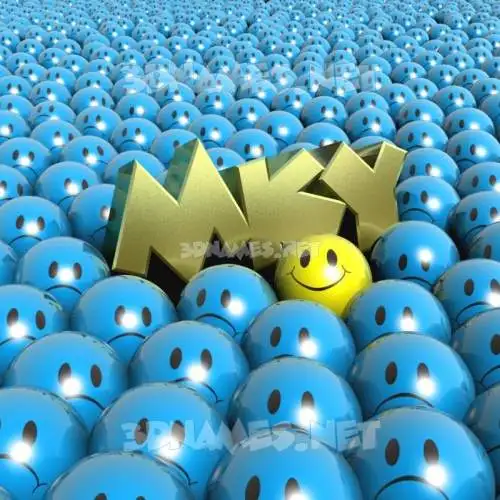 mky in Special Smileys style - 3D name wallpaper