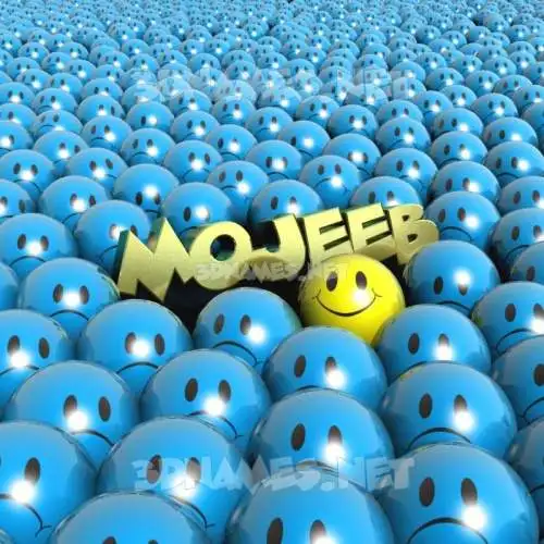 mojeeb in Special Smileys style - 3D name wallpaper
