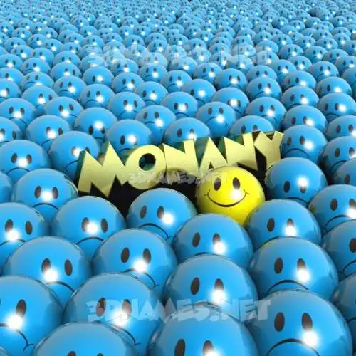 monany in Special Smileys style - 3D name wallpaper