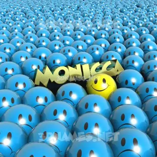 monicca in Special Smileys style - 3D name wallpaper monicca in Special Smileys style - 3D name wallpaper