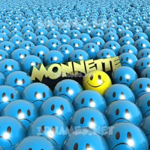 monnette in Special Smileys style - 3D name wallpaper monnette in Special Smileys style - 3D name wallpaper