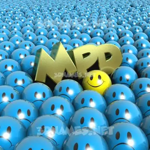 mpd in Special Smileys style - 3D name wallpaper