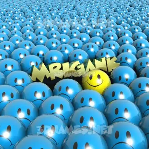 mrigank in Special Smileys style - 3D name wallpaper