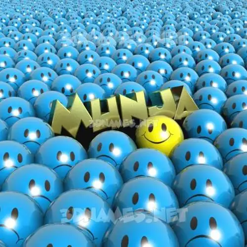 munja in Special Smileys style - 3D name wallpaper