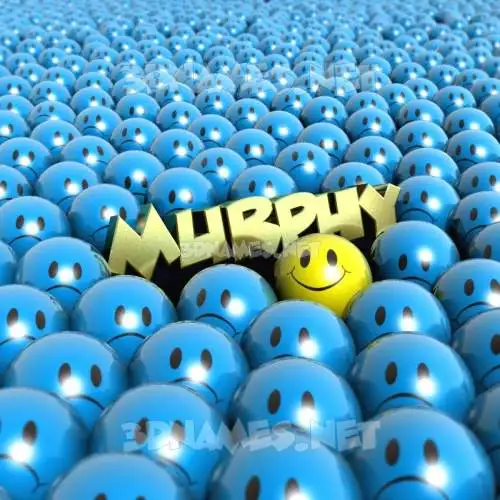 murphy in Special Smileys style - 3D name wallpaper