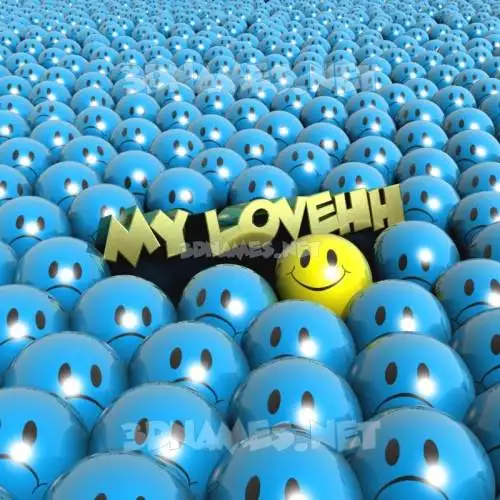 my lovehh in Special Smileys style - 3D name wallpaper