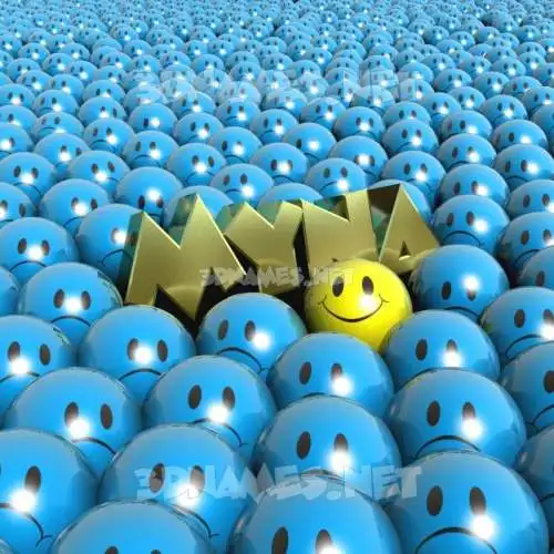 myna in Special Smileys style - 3D name wallpaper myna in Special Smileys style - 3D name wallpaper