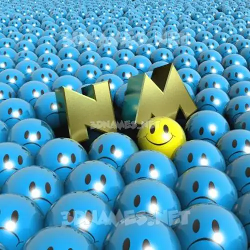 n m in Special Smileys style - 3D name wallpaper