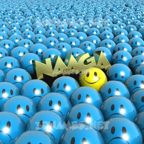 naaga in Special Smileys style - 3D name wallpaper