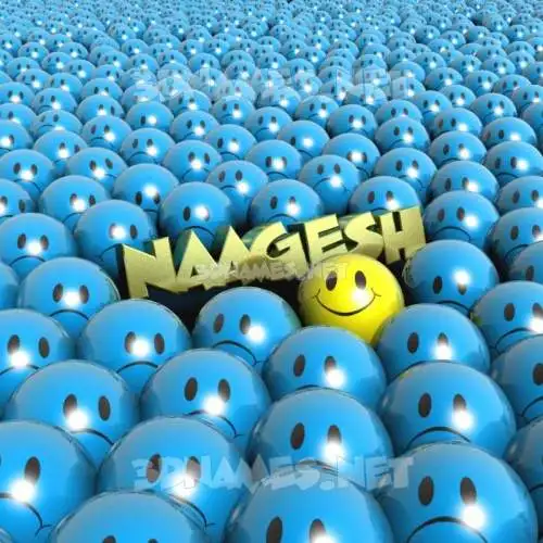 naagesh in Special Smileys style - 3D name wallpaper